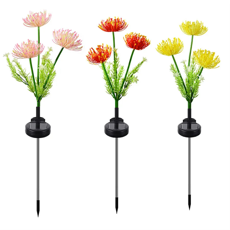 Solar Flower Lights Outdoor Waterproof Solar Garden Lighting For Garden Pathway Courtyard Decoartion