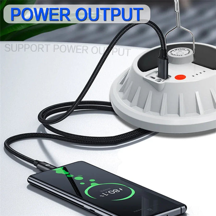 Solar Led Camping Light Outdoor Waterproof Remote Control Tent Lamps USB Rechargeable Portable Lanterns Emergency Night Lights