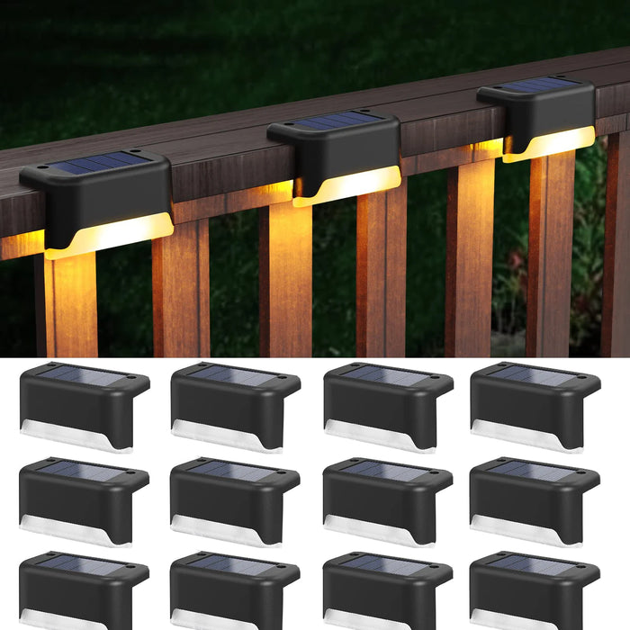 Solar Step Deck Fence Lights Outdoor Waterproof Led Path Light for Patio Stairs Garden Pathway Step Fences Outside Solar Lamp