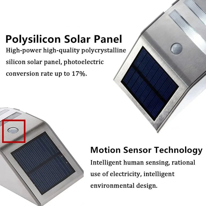 Indoor Outdoor Lighting Solar Stainless Steel Wall Light Stainless Steel Solar Fence Light Step Fence Light Factory