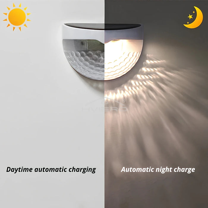 Solar Lights 6LED Half Round Ladder Waterproof Bright Courtyard Garden Hedge Balcony night Lamps Induction Decoration Lighting