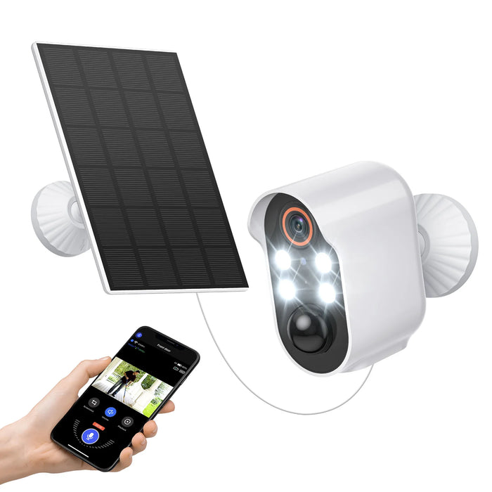 Solar WIFI IP Camera WiFi PTZ Camera 2MP HD Outdoor Wireless Solar IP Camera 1080P Video Surveillance Camera Long Time Standby