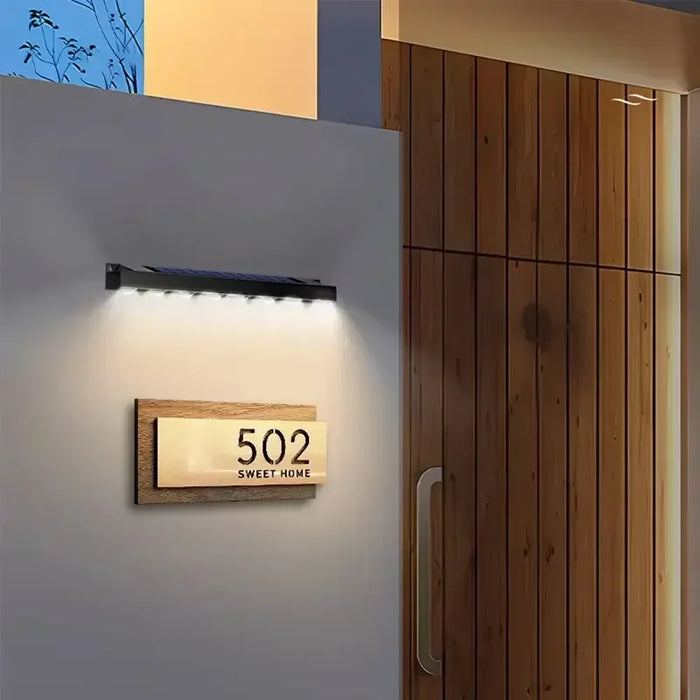 Solar Wall Light Outdoor Waterproof Garden Decora Balcony Staircase Fence Home Atmosphere Lighting Solar Powered Lamp Sign Lamp