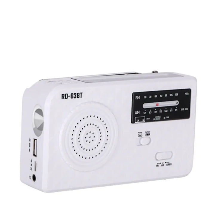 LED Solar Hand Crank Radio Solar Power USB Charger AM FM Radio SOS Alarm Auto Scan AM/FM Emergency Flash Light Outdoor Camping