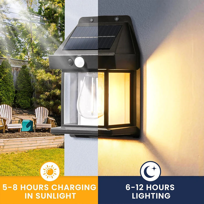 Solar Wall Lights Outdoor Waterproof Motion Sensor Solar Porch Lights With 3 Modes For Patio Garage Shed Balcony Front Door