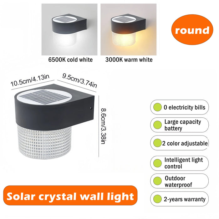 Solar LED Light, Outdoor Waterproof Wall Lamp, Streetlights Exterior Garden Decoration Yard Porch Walkway Solar Wall Light Home
