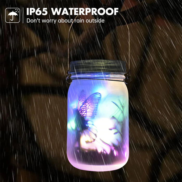 Christmas Solar Lantern Mason Jar Lights Solar Fairy Hanging Lanterns For Outdoor Yard Lawn Garden Decor Jar Light for Xmas Gift