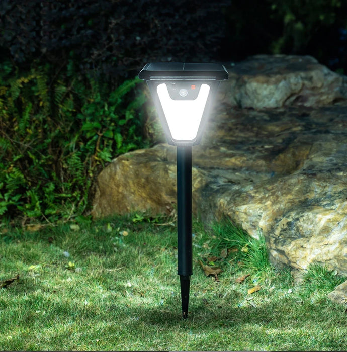 5000K Solar Pathway Garden Decor Lights Outdoor With Motion Sensor IP65 Waterproof Solar Lamp Patio Yard Lawn Sunlight Wall Lamp