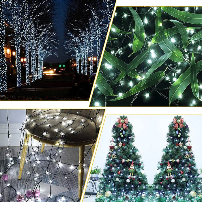 Outdoor Solar String Lights LED Garland Fairy Light Solar Powered Garden Decor Light for Patio Yard Tree Wedding Christmas Party