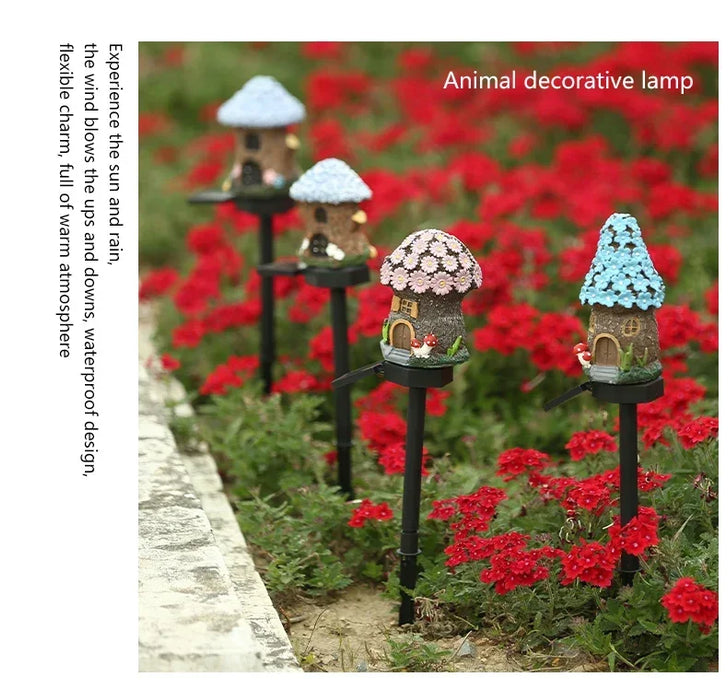 Solar Powered Fairy House Lawn Lamp Solar Led Light Outdoor Garden Decoration Lamp Waterproof Solar Lights