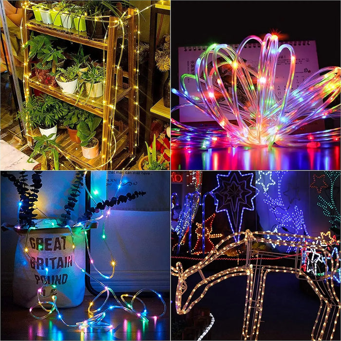Led Solar String Light Outdoor Tube Rope Lights Waterproof Tube Lights for Outdoor Home Garden Parties Decor Led Lights Outdoor