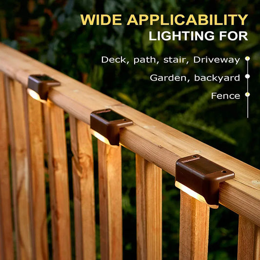 1-10PCS Solar Deck Lights Outdoor Step Lights Waterproof Led Solar Lights for Railing Stairs Step Fence Yard Patio and Pathway