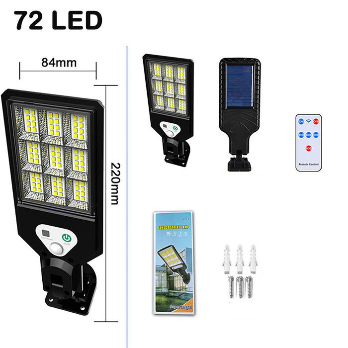 Solar Street Lights Outdoor Wireless Solar Security Wall Light Motion Sensor with 3 Lighting Modes for Porch Gutter Barn Garden