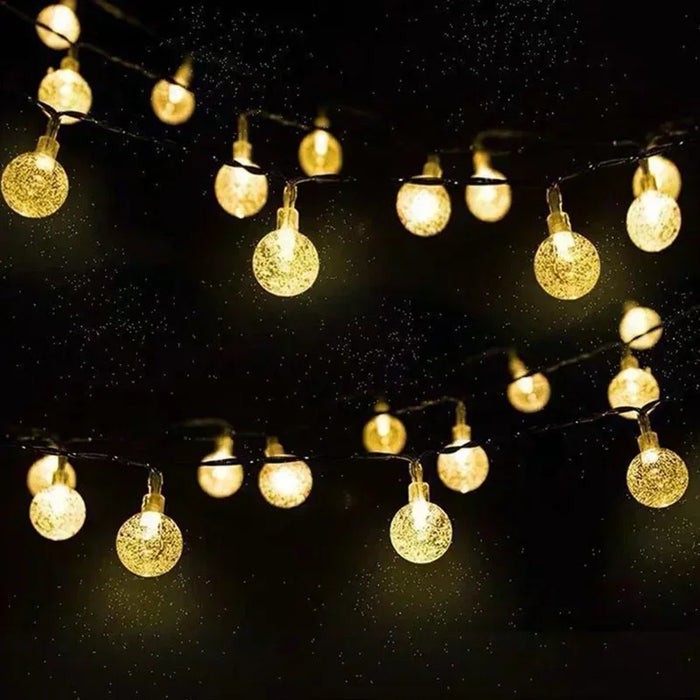 Solar Light String Festoon LED Bubble Ball Outdoor Fairy Solar Garland Lamp Wedding Party Holiday Balcony Christmas Decoration
