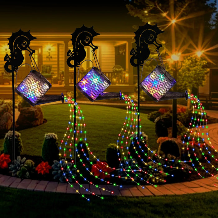 Solar Watering Can Light Outdoor Waterproof Shower Light Decorative Solar Lights for Home Outside Walkway Garden Patio Decortion