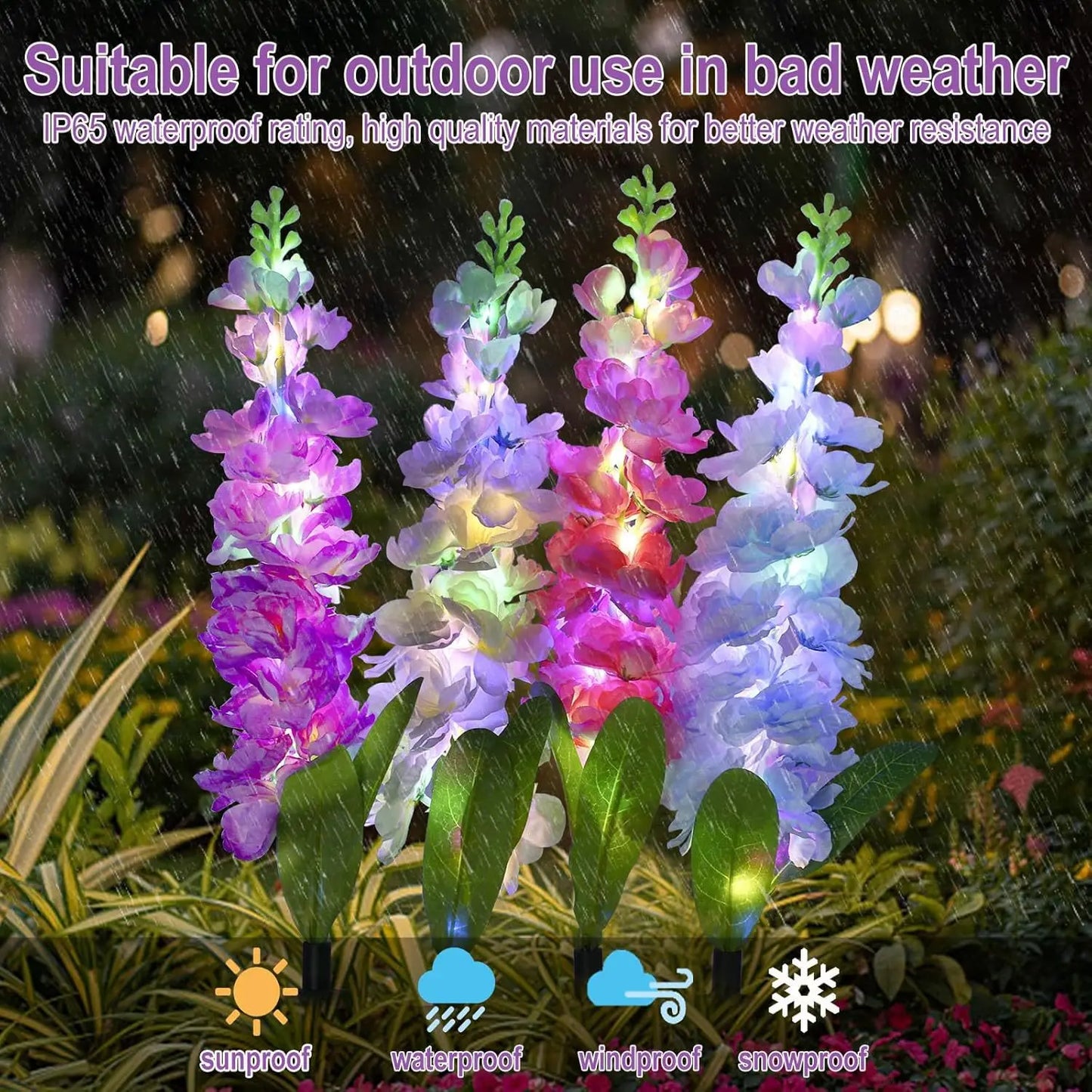 Solar Garden Lights, upgraded waterproof solar flower light, used for party garden decoration, Yard patio lawn decoration