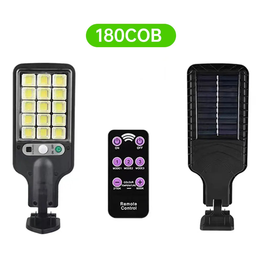 Powerful Solar Street Lights Outdoor Solar Lamp 3 Light Mode Waterproof Motion Sensor Security Lighting for Patio Path Yard
