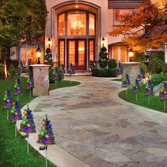 Solar Simulation Christmas Tree Lights Outdoor Party Lawn Garden Terrace Porch Landscape Atmosphere Decorative Lights Waterproof