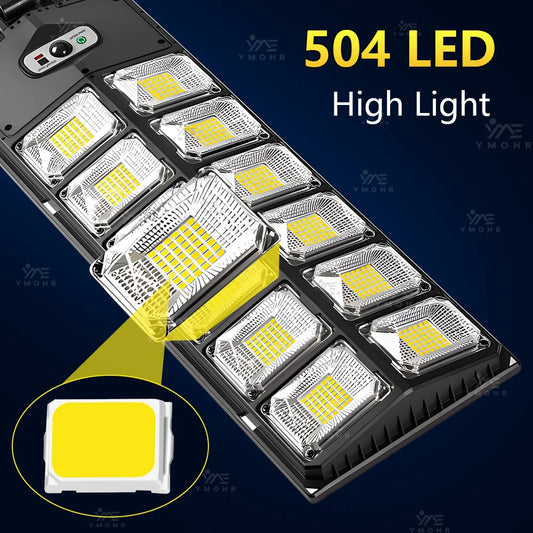 200000LM Huge Solar Street Lights With Remote Control Motion Sensor LED Power Outdoor Solar Lamp For Home and Garden Decoration
