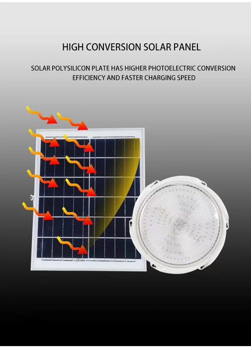 Solar Home Indoor Ceiling Light Rural Super Bright High Power Villa Balcony Corridor Room Living Room Garden Light