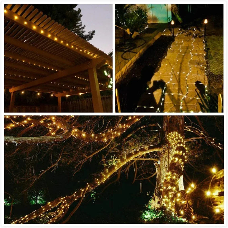 Solar String Fairy LED Lights Christmas Lights Waterproof Outdoor Garland Solar Power Lamp Christmas for Garden Decoration.