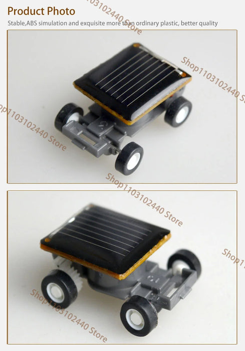Solar Power Mini Racer Car, Educational STEM Toy for Kids, Funny Science Experiment Gadget No Batteries Needed, Cool Gift