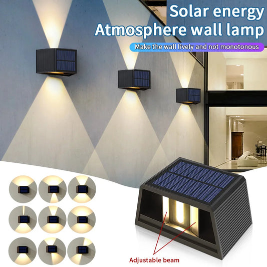 Solar Fence Light Outdoor Wall light Waterproof Dusk to Dawn Deck Light Outdoor Lighting for Backyard Railing Wall Step Patio