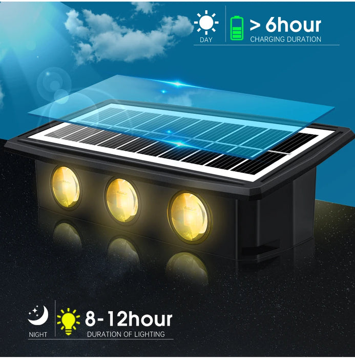Solar Wall Washing Lamp 4/6/8 LED Waterproof Outdoor LED Wall Light Courtyard Lamp Decorative Balcony Garden Atmosphere Lights