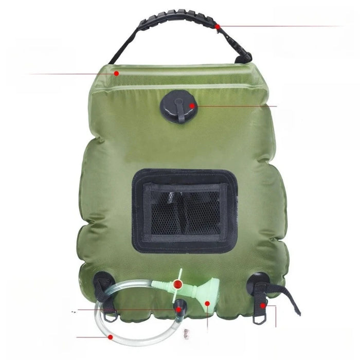 Camp Supplies Solar Heat Concentration 20L Outdoor Camping Bath Bag Portable Nature Hike Equipment Gadgets Novelty Hiking