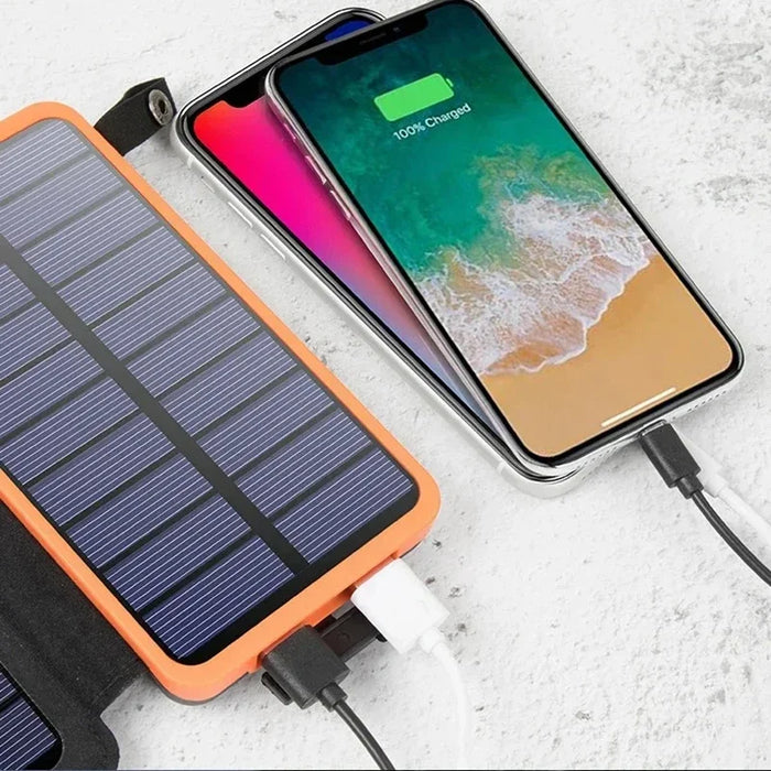 100000mAh Solar Power bank Portable Folding Solar Panels USB Fast charging Outdoor Camping Waterproof Sun Power For iPhone ﻿