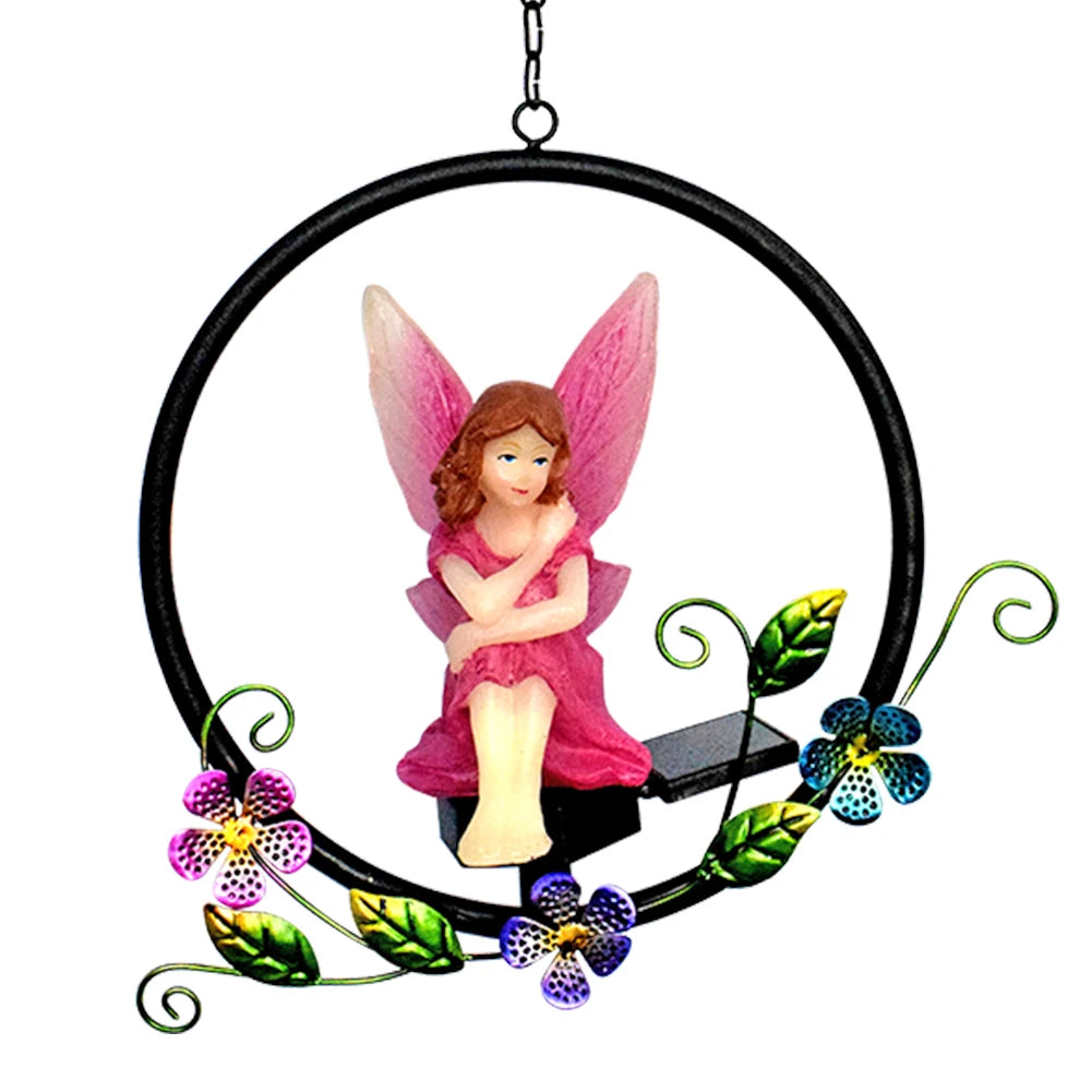 LED Solar Flower Fairy Light Outdoor Waterproof Hanging Light Lawn Stakes Lamps for Home Garden Courtyard Festival Decoration