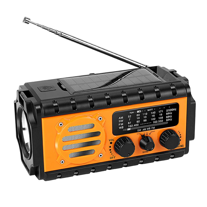 Emergency Hand Crank Radio 20000mAh Portable Weather Radio with Flashlight Reading Lamp SOS Alarm Solar Radio for Emergency/Home