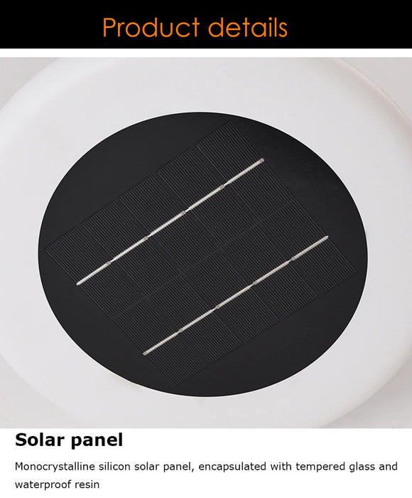 Outdoor Floor Lamp Solar Powered Light 4400 mAh Rechargeable Battery Cordless Light USB-C Charged IP54 Lamp for Lawn Pool Garden