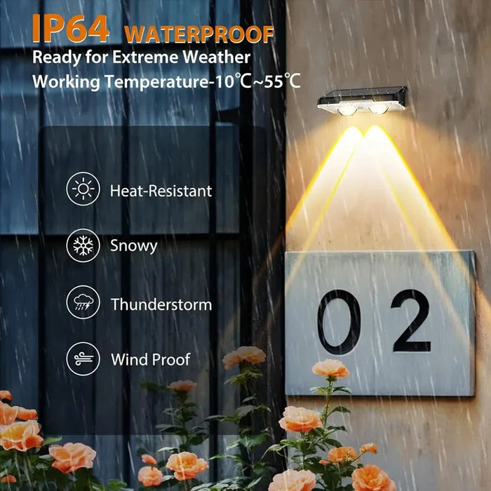 Solar Wall Lights  Outdoor LED Fence Light  RGB Solar Garden Wall Lights  IP65 Waterproof for Courtyard Decoration Light