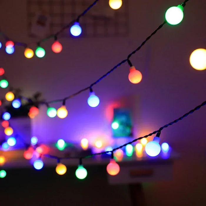 Solar Ball String Lights 8 Modes Lighting for Outdoor Garden House Fence Balcony Tree Party Street Wedding Party Decoration