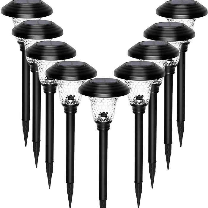 Solar Pathway Lights Outdoor Waterproof Bright Monocrystalline Silicon Garden Decora Light LED Landscape Lamp for Yard Fenced