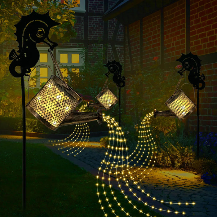 Solar Watering Can Light Outdoor Waterproof Shower Light Decorative Solar Lights for Home Outside Walkway Garden Patio Decortion