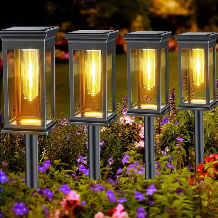 Solar Pathway Lights Outdoor Solar Lighting Garden Lamp Waterproof Landscape Lights Walkway Driveway Lawn Light Garden Decor New