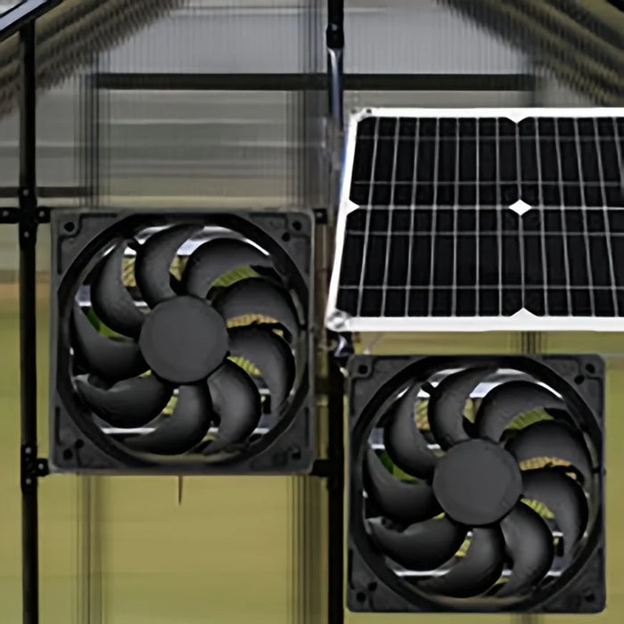 Solar fan set, waterproof and portable solar panel and fans, suitable for greenhouses, poultry houses, solar charging
