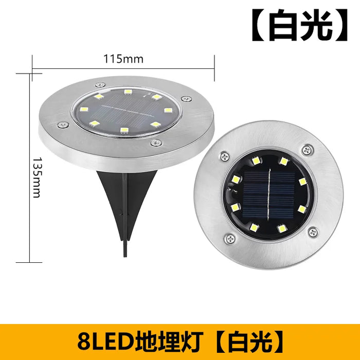 Solar Ground Lights LED Waterproof Solar Garden Lights Outdoor Bright in-Ground Lights Landscape Lighting for Patio Pathway Lawn