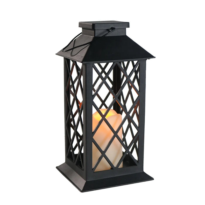 Solar LED Hanging Light Outdoor Garden Lantern Shape Ornament Backyard Porch Terrace Lawn Decoration Art Sculpture