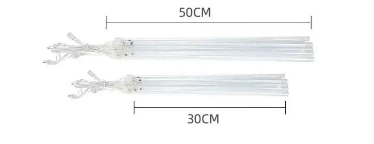 Solar LED String Lights 30CM Meteor Shower Fairy Garland Outdoor Garden Street Lamp Christmas Tree Decorations