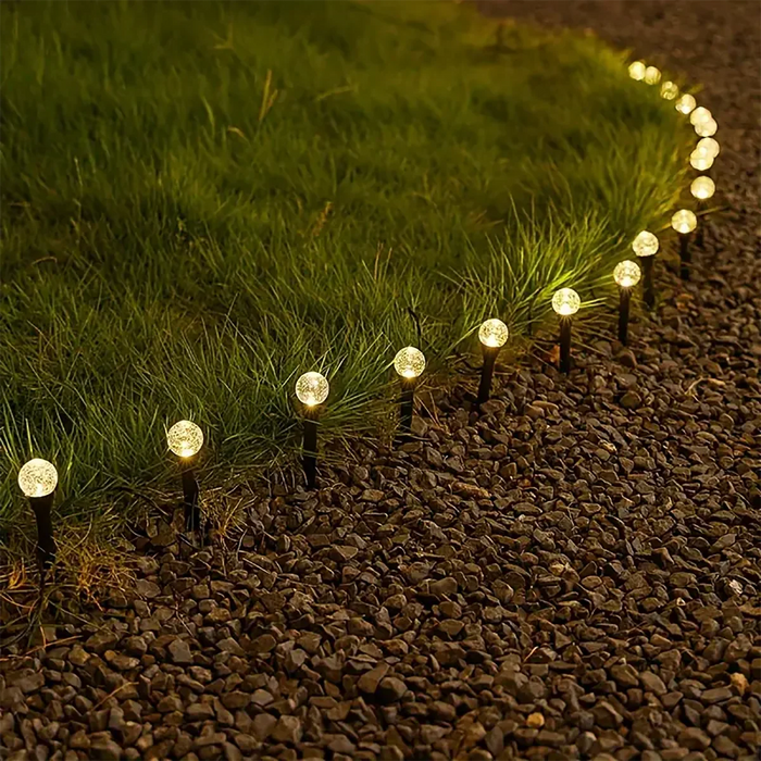 Solar Bubble Ball Lawn Lights Outdoor Garden Pilot Light String for Lawn Patio Camping Birthday Lawn Decor Decoration Lighting