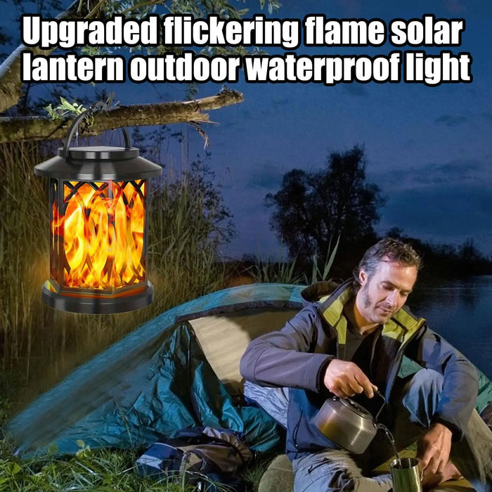 Solar Lantern Pathway Water Proof Lamp Hangable Weather Resistant Lanterns for Backyard Walkway Driveway Balcony Fence Pool Deck