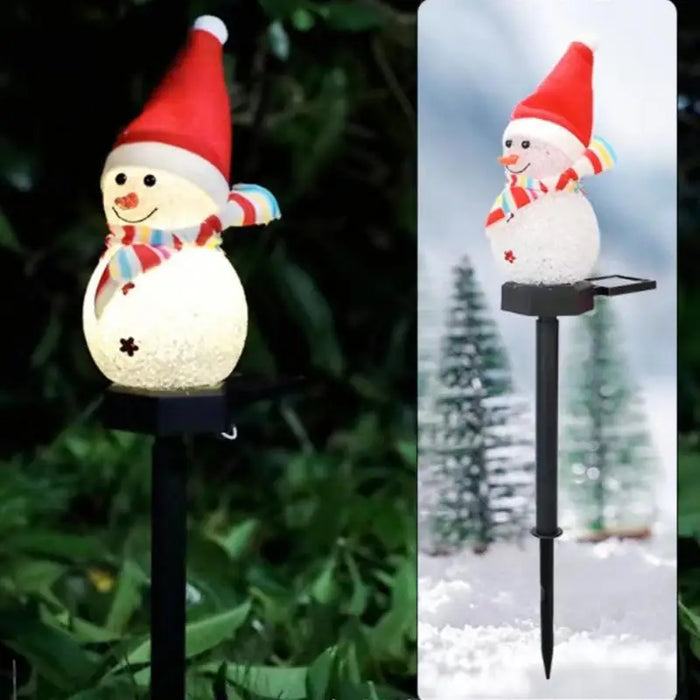 Snowman Stake Lights Solar Powered Snowman Lights Waterproof Solar Christmas Decorations Outdoor Solar Energy For Christmas