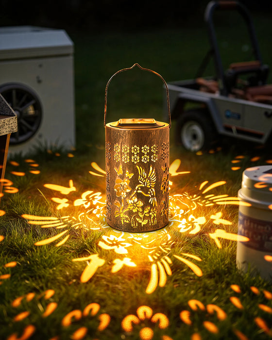 Hanging Outdoor Solar Powered Lantern LED Lights, IP67 Waterproof, Upgraded Lamp Beads, Auto On/Off, Durable for Patio, Yard