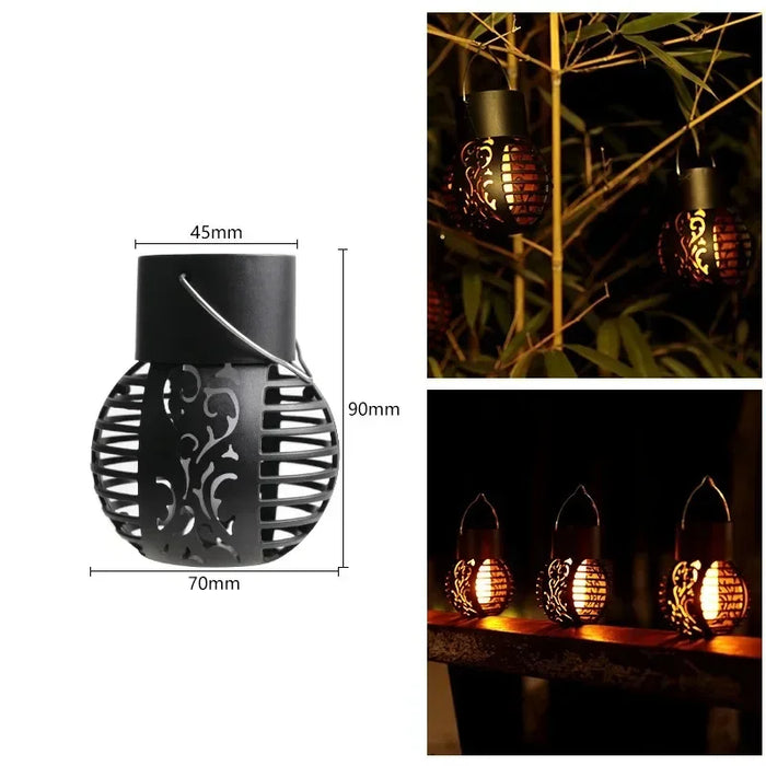 Outdoor Solar Lights Retro Lantern Lantern Lights Hanging Flame Lamp Landscape Lighting Floor Lights Spotlight Home Garden Decor