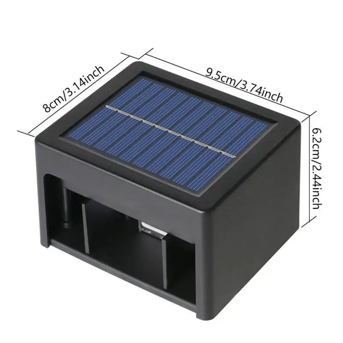 Solar Wall Lights Outdoor Motion Sensor Fence Lights For Outside Waterproof High Bright Modern Up & Down Dusk To Dawn Deck Light