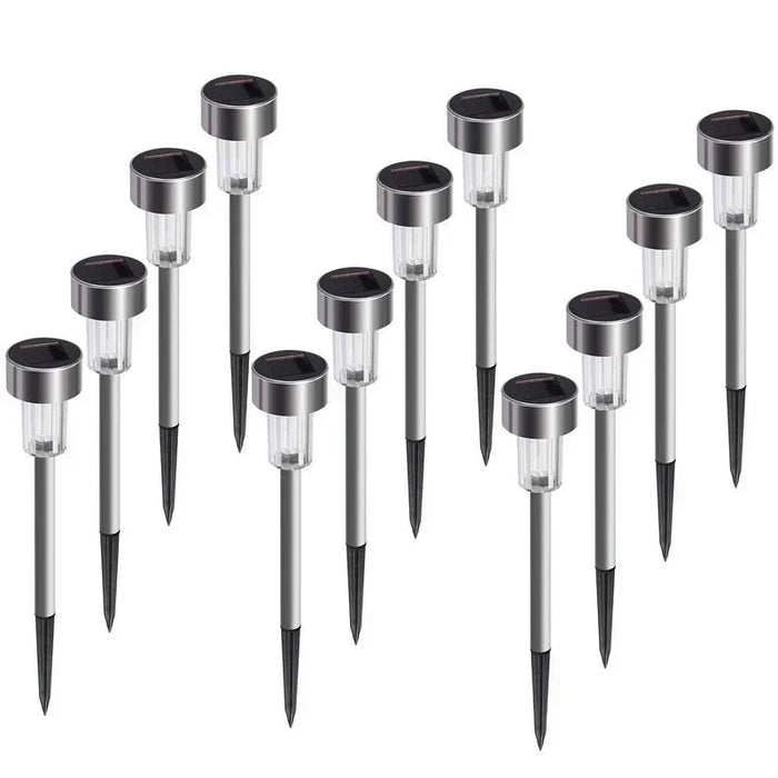 LED Solar Pathway Lawn Lights Outdoor IP65 Waterproof Lantern Decoration Lamps for Garden Walkway Path Driveway Patio Yard Lawn