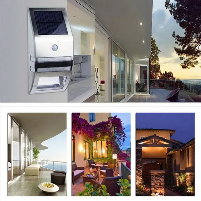 Indoor Outdoor Lighting Solar Stainless Steel Wall Light Stainless Steel Solar Fence Light Step Fence Light Factory